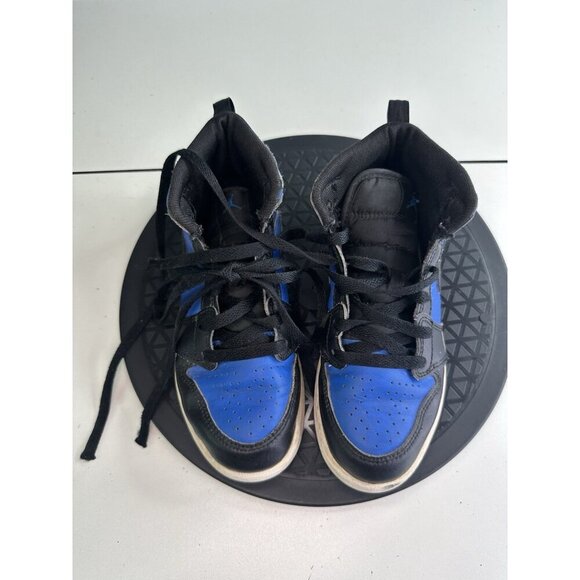 Nike Air Jordan 1 Mid Shoes "Royal Blue" Black White DQ8424-042 Size 2Y Youth - Picture 3 of 10